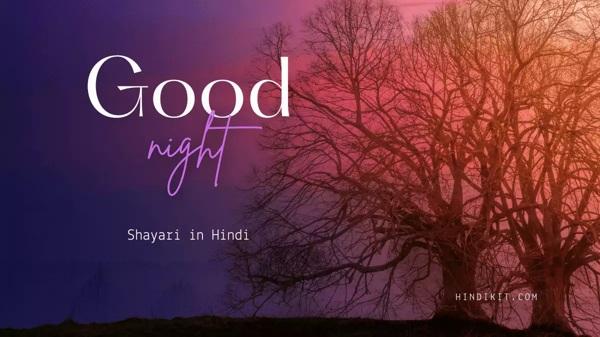 Good night Shayari in Hindi Good night Shayari in Hindi